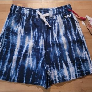Justice Ocean Blue Tie-Dye Shorts